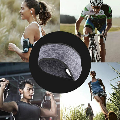 Women's Winter Ponytail Headband & Ear Warmer – Running, Ski, Yoga & Gym Sports Headwear