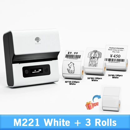 Phomemo Label and Upgrade Portable Label Maker M221 Barcode Label Printer Bluetooth Thermal Inkless Label Maker Support Phone&PC