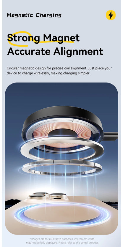 Essager 15W Magnetic Wireless Charger & Stand | MagSafe iPhone 16-12 | Origin Zero