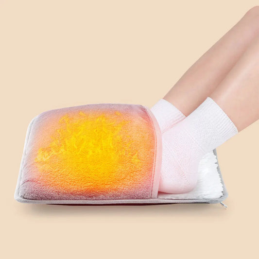 Winter Electric Foot Heating Pad USB Soft Plush Thermal Blanket Feet Foot Warming Mat Heating Slippers for Home Office Bedroom