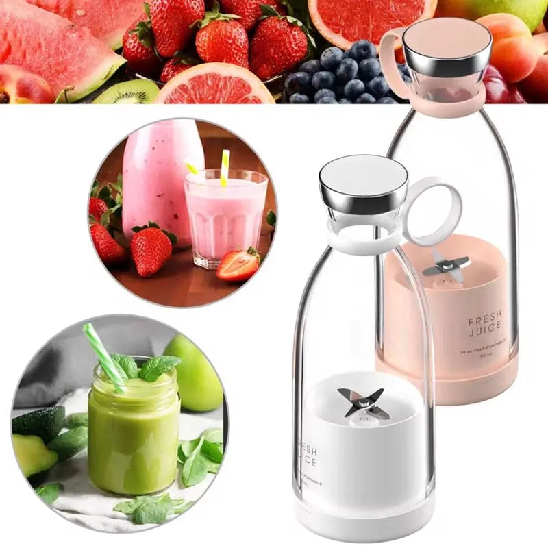 MIKO NICE Portable Mini Personal Blender – Wireless Electric Smoothie & Juice Maker, 350ml, USB Rechargeable