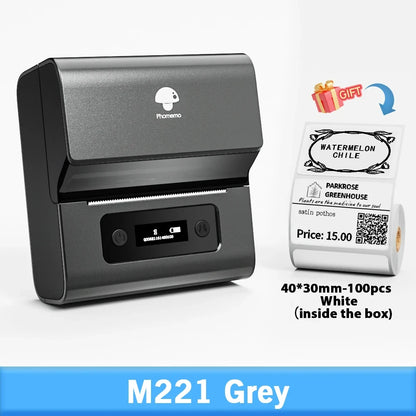 Phomemo Label and Upgrade Portable Label Maker M221 Barcode Label Printer Bluetooth Thermal Inkless Label Maker Support Phone&PC