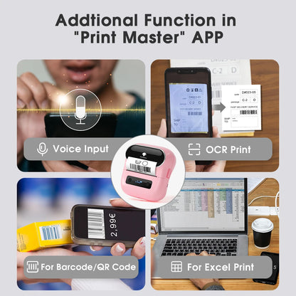 Phomemo Label Printer M220 Label Maker Mini Barcode Label Printer Wireless Portable Sticker Label Maker Machine for Address