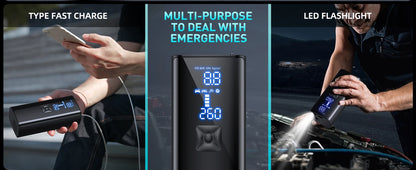Portable Tire Inflator Air Compressor | 150PSI, 25000mAh, LED Light | Origin Zero