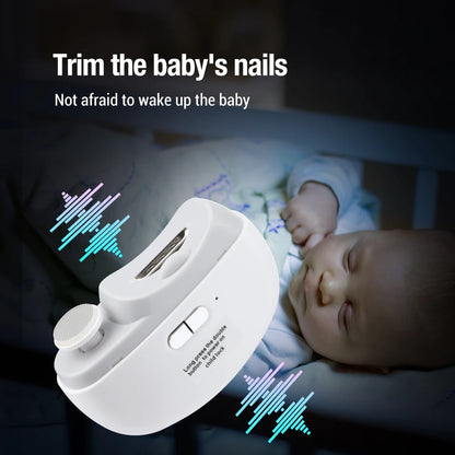 Baby nail trimmer with a baby sleeping in the background | Origin Zero